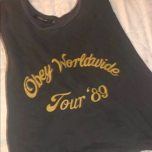 Obey worldwide tour muscle tee